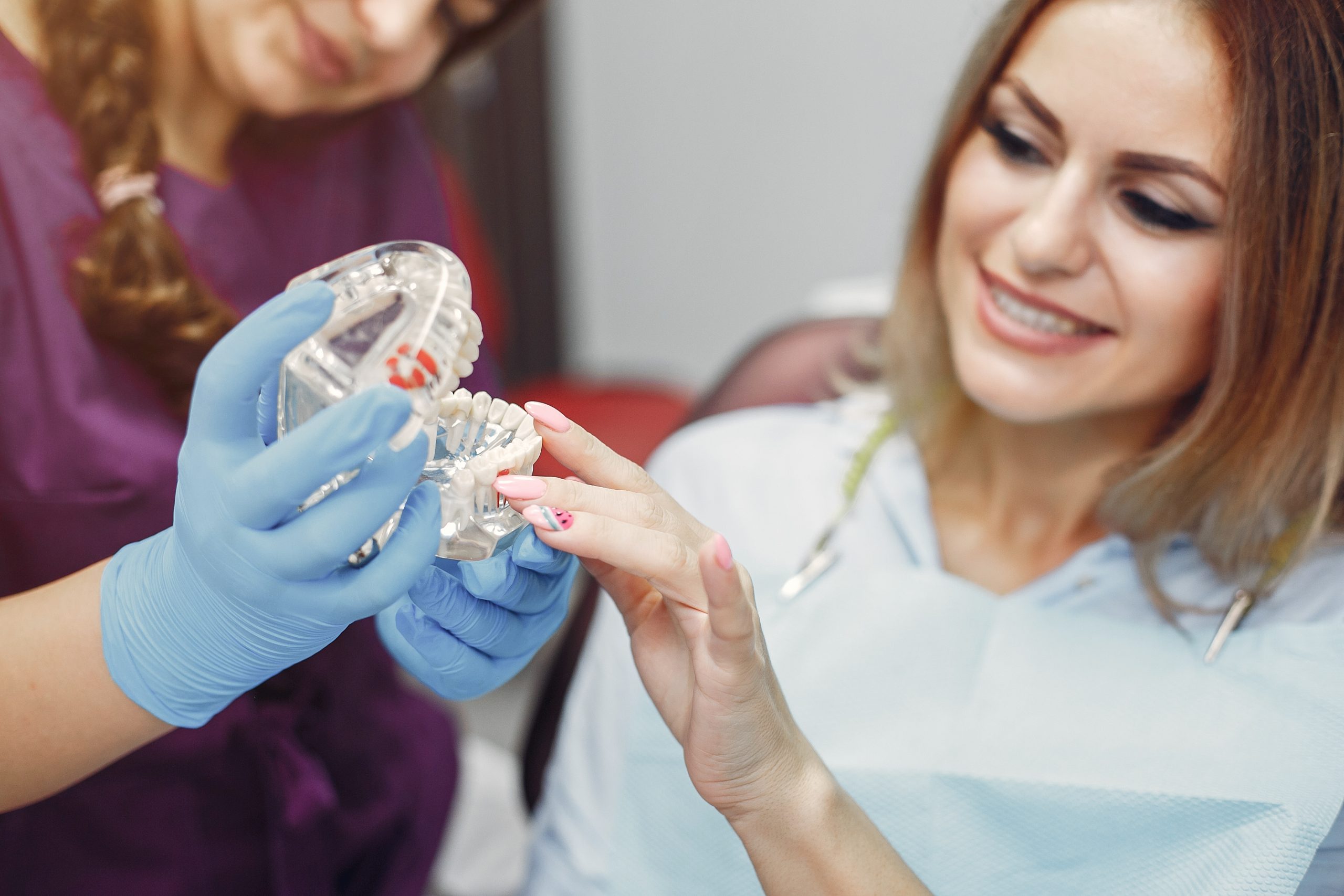 Dental crowns and bridges restoring comfortable chewing